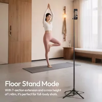   Ulanzi MT-85 automatikusan nyíló selfie állvány, monopod, Magsafe, 146cm, bluetooth, fehér