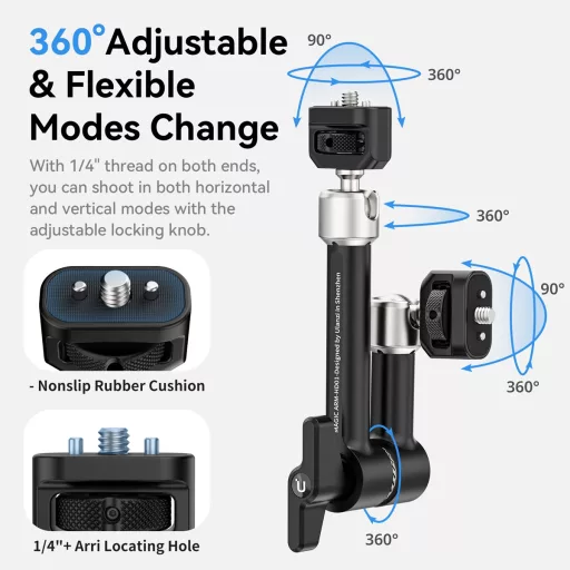 Ulanzi R011a super clamp, satu, rögzítőbilincs, HD01 10"-os magic arm