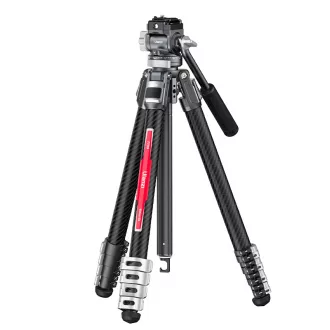   Ulanzi T033GBB1 TT09 karbon videóállvány, 142cm max magasság, 20kg teherbírás, f38 cseretalp