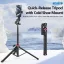 Ulanzi MT-78 selfie állvány, monopod, telefontartó adapter, 185cm max magasság, bluetooth, fekete