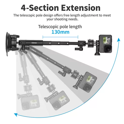 Ulanzi ZJ01 tapadókorong, telefon és Go-Quick II GoPro tartó adapter