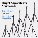 Ulanzi TT53 Traveler állvány + monopod, 103-180cm, 3kg teherbírás, Uka gyorscseretalp