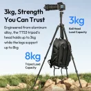 Ulanzi TT53 Traveler állvány + monopod, 103-180cm, 3kg teherbírás, Uka gyorscseretalp