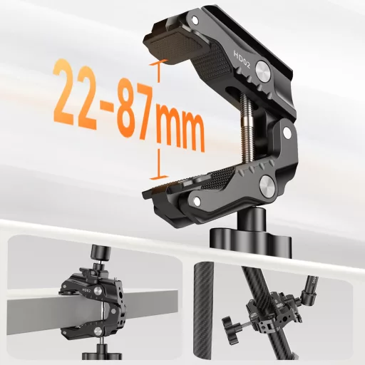 Ulanzi HD02 multi funkionális super clamp, satu + magic arm