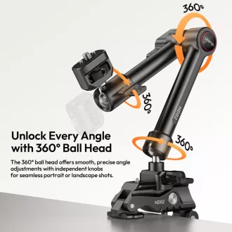 Ulanzi HD02 multi funkionális super clamp, satu + magic arm