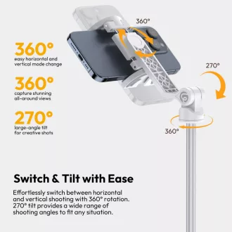   Ulanzi TT88 Overhead asztali mini állvány, Magsafe, bluetooth adapter, fehér