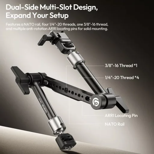 Ulanzi TA10 3 részes magic arm, 43cm, Nato Rail, ARRI Pin