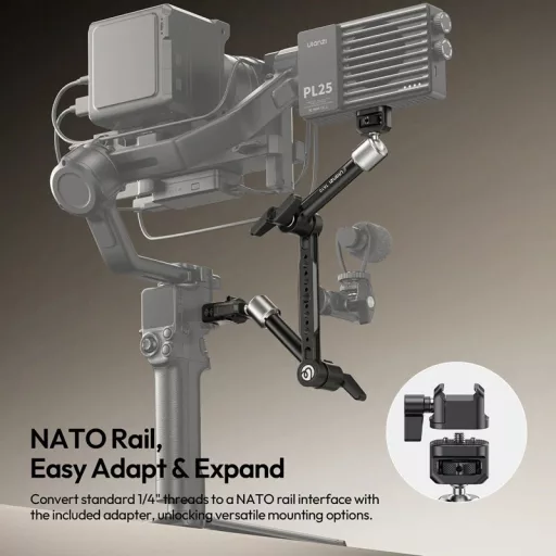 Ulanzi TA10 3 részes magic arm, 43cm, Nato Rail, ARRI Pin