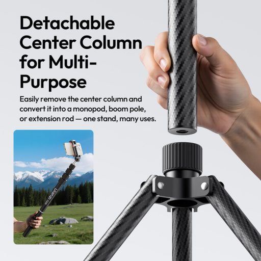 Ulanzi T230 led/lámpaállvány, 58-230cm, 5kg teherbírás, 180 fok-ban visszafordítható lábakkal