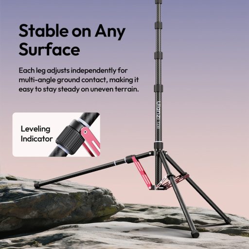 Ulanzi T230 led/lámpaállvány, 58-230cm, 5kg teherbírás, 180 fok-ban visszafordítható lábakkal