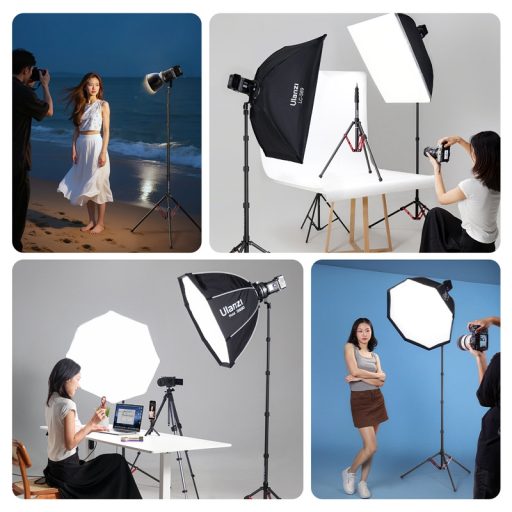 Ulanzi T230 led/lámpaállvány, 58-230cm, 5kg teherbírás, 180 fok-ban visszafordítható lábakkal