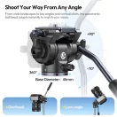 Ulanzi OMBRA II XINAG videó állvány, 157cm, fluid videófej, 3kg teherbírás, telefontartó adapter