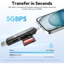 Ulanzi CR1 3-in-1 memóriakártya olvasó, USB, USB-C, microSD, SD