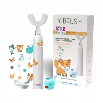   Y-Brush KidsBrush szónikus elektromos fogkefe, Y alakú fejjel, gyerekeknek