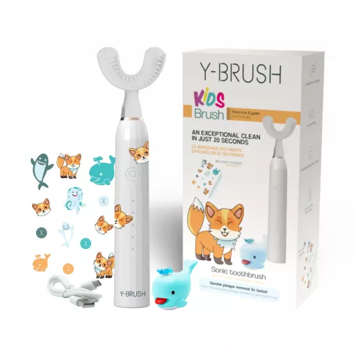 Y-Brush KidsBrush szónikus elektromos fogkefe, Y alakú fejjel, gyerekeknek