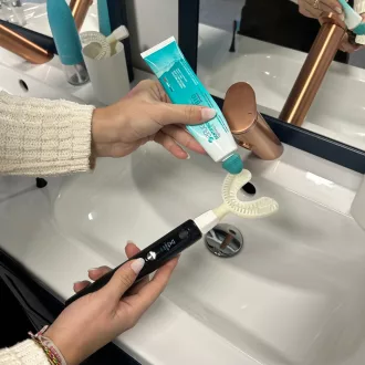   Y-Brush Ultra Premium Pack szónikus elektromos fogkefe, Y alakú+sima fejjel, 12 év felettieknek
