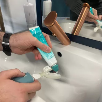   Y-Brush Essential szónikus elektromos fogkefe, Y alakú fejjel, 12 év felettieknek