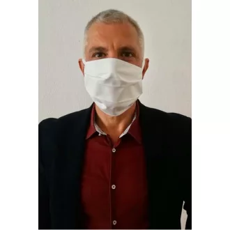   Mosható textil szájmaszk, orvosi felhasználásra alkalmas, 100% pamut, gumipánttal